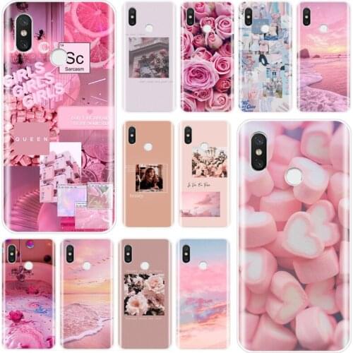Pink Aesthetics Aesthetic Cover TPU Phone Case For xiaomi 4 4S 5 5S PLUS 5C 6 6X 8 8SE 8lite 9 9SE MAX 2 3