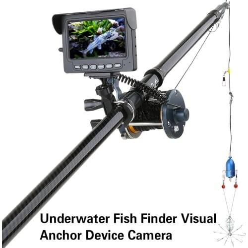 30M 1200TVL Fish Finder Underwater Fishing Camera 4.3 inch Monitor 10PCS LED Night Vision Metal Sea wheel Camera For Fishing
