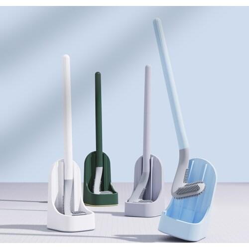 Silicone Bristle Golf Toilet Brush and Drying Holder for Bathroom Storage and Organization Bathroom Cleaning Tool WC Accessories