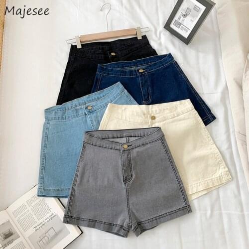 Shorts Women Denim Fashion Elasticity Summer Bf Empire All-match Hot Feminine Casual Streetwear Bottoms Harajuku Soft Slim Retro