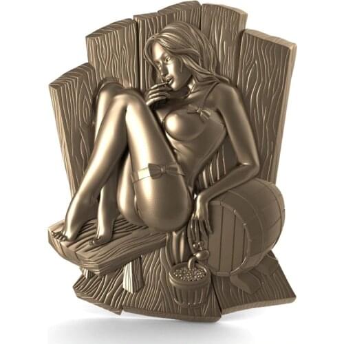 Sitting naked women 3d model STL relief for cnc STL format Naked woman 3d model for cnc stl relief artcam vectric aspire