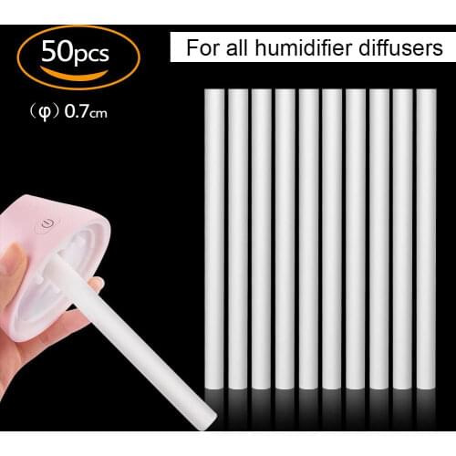 50Pcs Replacement Cotton Sponge Stick Filter for Humidifier USB Air Aroma Diffusers Mist Maker