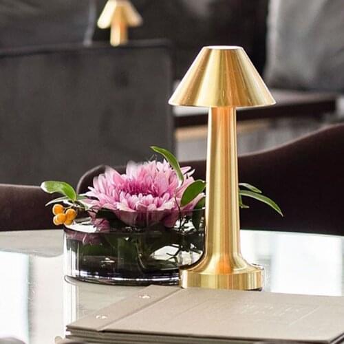 Retro Bar Table Lamp LED Desktop Night Light Rechargeable Touch Sensor Wireless Restaurant Coffee Living Room Decor Lighting