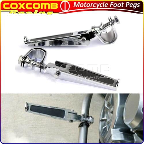 Universal Motorcycle Chrome Highway 1" 1-1/4" Footpeg U Clamp 32mm Tube Footrest For Harley Chopper Bobber Honda Yamaha Suzuki