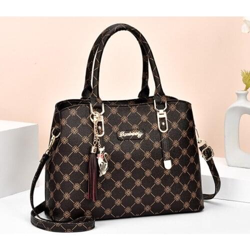 PU Leather Vintage Women Handbag Luxury Fashion Hand Bag For Women 2020 Printing Crossbody Shoulder Ladies Bags Sac a Main