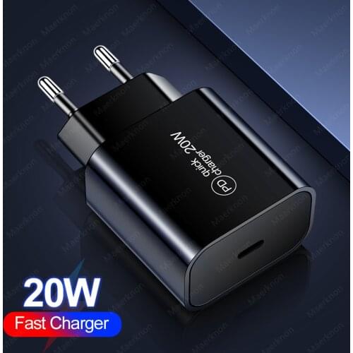 20W USB C PD Charger For iPhone xr 12 Pro Max Phone Portable Type C Fast Charging Super Si Adapter For Macbook Air 2020 Charger
