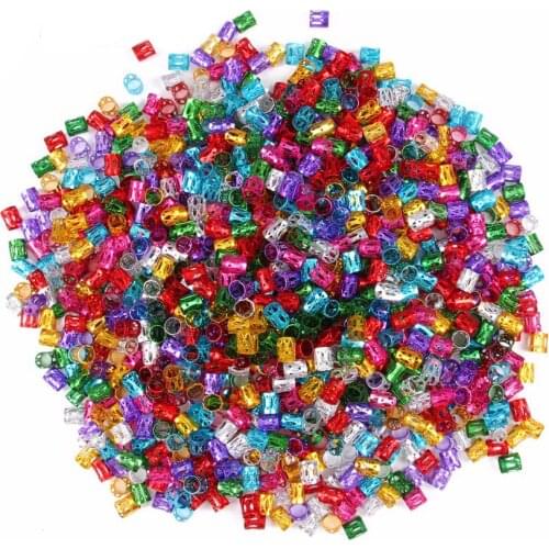 Dreadlock Beads Cuff Clips Tubes 7 Colors Available Dreads Accessories Hair Ring For Braids Hair 100 Pcs/lot