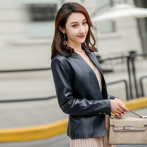 Fashion High Quality Real Leather Jackets Women Spring Autumn 2021 Genuine Sheepskin Coat Female Tops Mujer Chaqueta Zjt2489