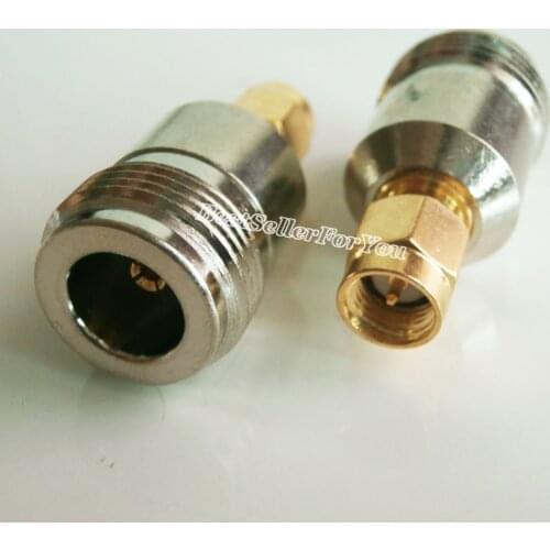 10Pcs Adapter N jack female to SMA male plug RF connector straight Converter