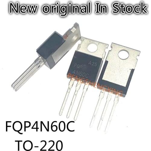 10PCS/LOT FQP4N60C 4A 600v 4N60C MOS field effect tube TO-220 New original spot hot sale