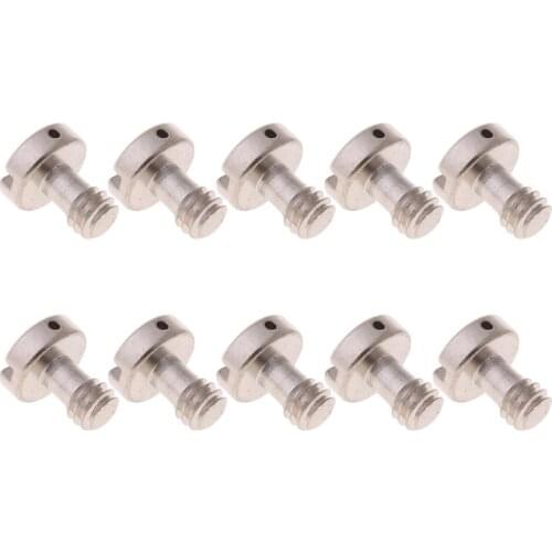 10pcs 1/4 camera screw for quick release plate 1/4 inch Folding D-Ring Adapter Tripod Monopod Quick Release Plate Camera