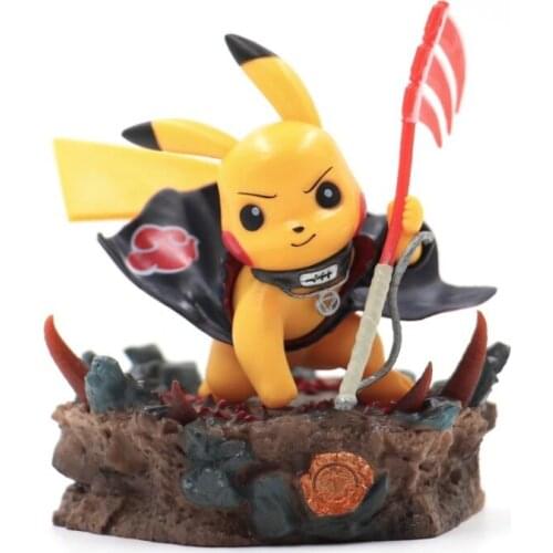 11CM Pokemon Pikachu movable doll Pokemon game Elf ball model Fire dragon anime doll toy Children’s gift Elf ball