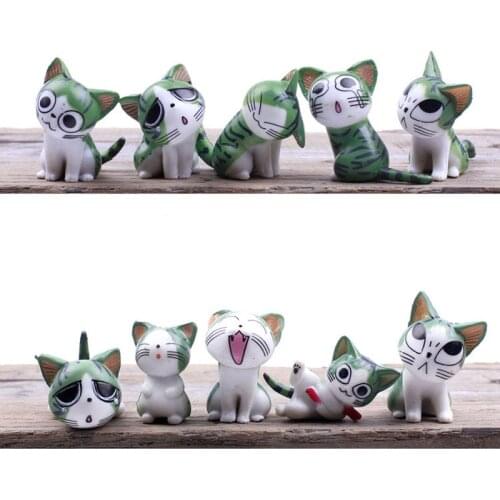 9 pcs Cat Animal Miniature Fairy Garden Home Houses Decoration Mini Craft Micro Landscaping Decor DIY Accessories