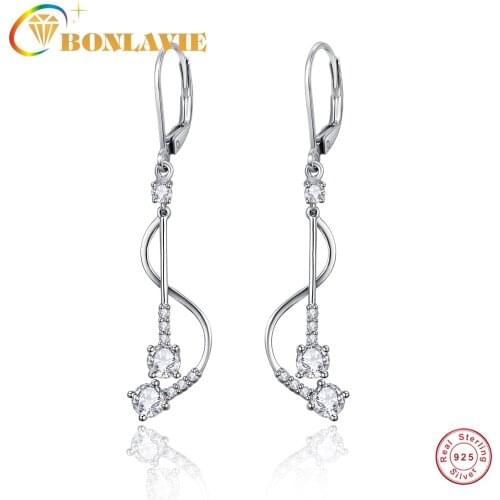 925 Silver Earrings Wedding 0.45ct S-shaped Diamond Zircon Earrings Ear Studs for Wedding Engagement Party AAA Quality