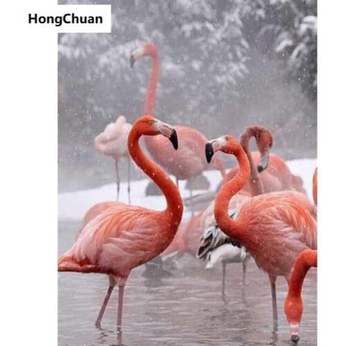 New product flamingo diamond painting DIY mosaic handmade 5D diamond embroidery cross stitch kit home decoration Christmas gift