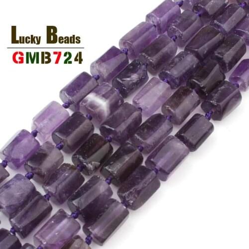 8*11mm Natural Purple Amethysts Beads Cylinder Faceted Loose Stone Beads For Jewelry Making DIY Bracelet Accessories 7.5 inches