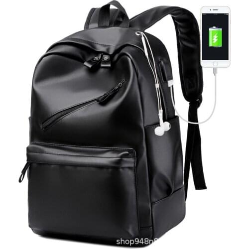 Business 15.6 Inch Laptop Backpack Men Luxury High Quality School Bags Waterproof Notebook Backpacks Leather Travel Bag For Men