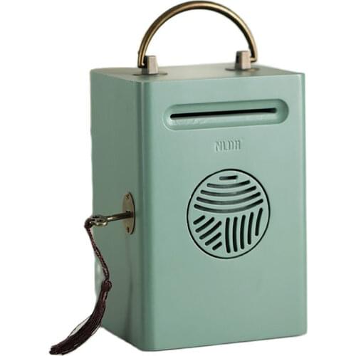 Wood Piggy Bank Safe Savings Box Childrens Paper Money Coins Box Cash Euro Coin Holder Spaarpotten Voor Geld Ornaments FP038