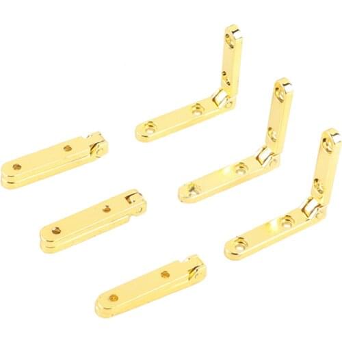 Jewelery Wood Boxes Decorative Hardware Hinges 90 degree Spring Hidden Case connection Cabinet Furniture fittings Hinge
