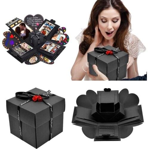 DIY Explosion Box Creative Handmade Surprise Love Memory Photo Album for Birthday Valentines Day Anniversary Wedding Christmas