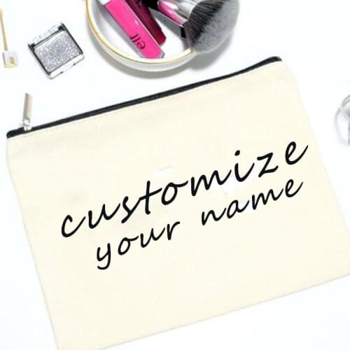 Customize personalized Cosmetic Makeup Bag Wedding Bachelorette hen Party Bridal shower bride to be Bridesmaid gift decoration