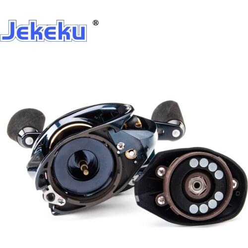JEKEKU 2021 Casting Fishing Reel Magnetic Brake 10+1 BB 8.1:1 Aluminum Spool Metal Handle Soft Rubber Knob Max Drag 6KG 176g