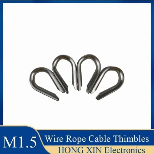 M1.5 Wire Rope Cable Thimbles 304Stainless Steel Non-rusting and anti-corrosion Wire rope ring