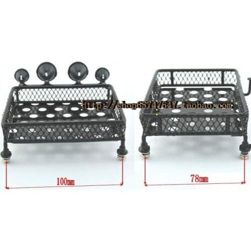 Metal Luggage Tray with Light for 1/10 RC Rock Crawler Axial SCX10 Tamiya CC01 TRXX 4