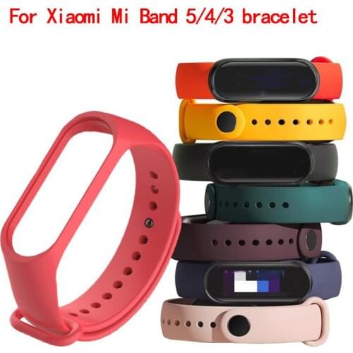 Soft Silicone strap For Xiaomi Mi Band 5/4/3 bracelet Sport strap for xiaomi miband 4 bracelet for miband 5 Wrist Strap