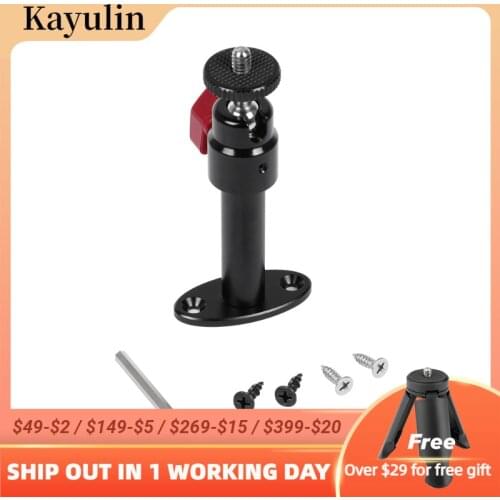 Kayulin Security Wall Mount With 1/4"-20 Male Mini Ball Head For CCTV Camera Surveillance System