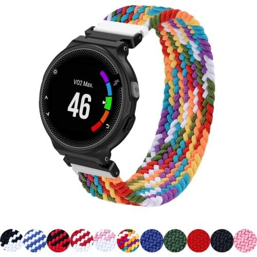 Nylon Braided Strap for Garmin Forerunner 735XT 220 230 235 630 620 735 Approach S20 S5 S6 Band Solo Loop smart watch bracelet
