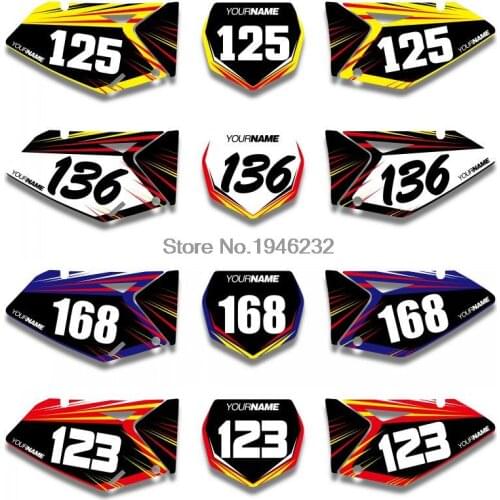 NICECNC Custom Number Plate Background Graphics Sticker & Decal For Suzuki RMZ250 RM-Z250 2007 2008 2009 RMZ RM-Z 250