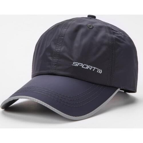 2021 New Fashion Baseball Cap Polyester Breathable Sun Hat Quick Sports Running Cap