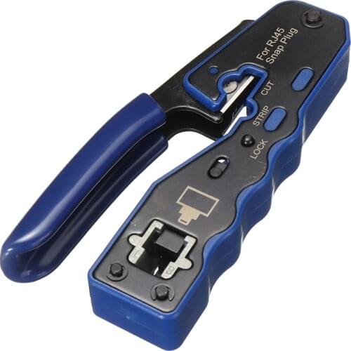 Crimper Cable Cutter RJ45 Crimp Tool Pass Through Cutter Network Tool for RJ45 Connector 8P8C Cable Wires Pliers