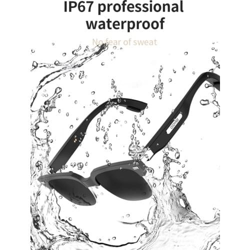 Bone conduction bluetooth glasses polarized smart sunglasses can be anti-blue light prescription lenses waterproof smart glasses