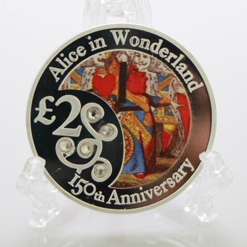 Alice In Wonderland Commemorative Coin Diamond-plated Silver Commemorative Coin Commemorative Medal Gift Challenge Coin