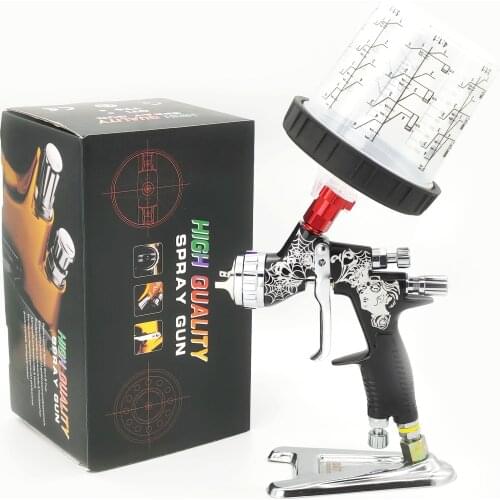 Spray Gun With Adapter Pps Tank 600cc Air Spray Gun With Quick-Connect Wash-Free Tank Paint Mixing Cup Paint Sprayer