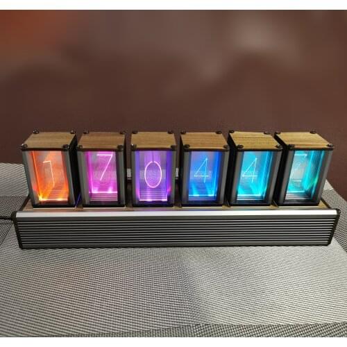 RgbLED imitating glow tube clock desktop creative decoration gift time memory