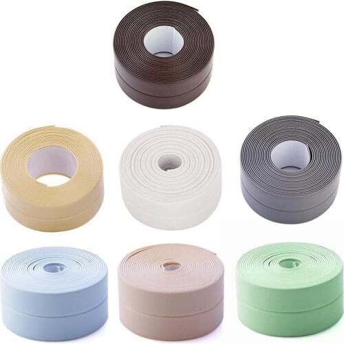 PVC Self-adhesive Tape Kitchen Waterproof Mildew-Proof Sink Joint Crevice Sticker Bathroom Wall Sealing Tools Sticking Strip