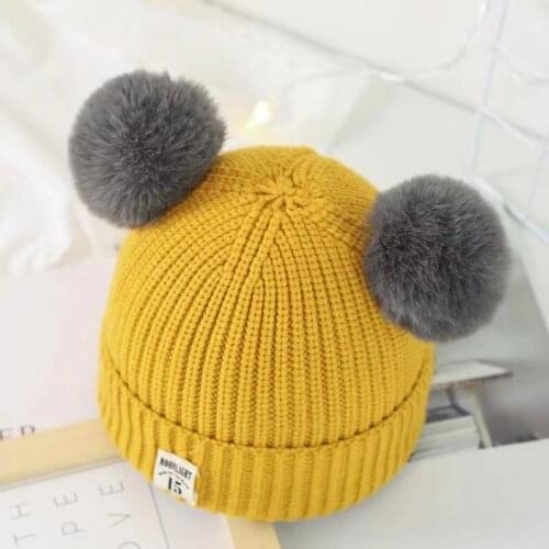 Girls Boys Winter Autumn Hats Newborn Baby Casual Knitting Caps Infant Woolen Children Lovely Beanie Infant Knitted Accessories