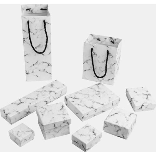 Jewelry organizer box Engagement Ring For Earrings Marble Paper Box for Jewelry Packaging box For Ring Pendant Earring DIY Boxes