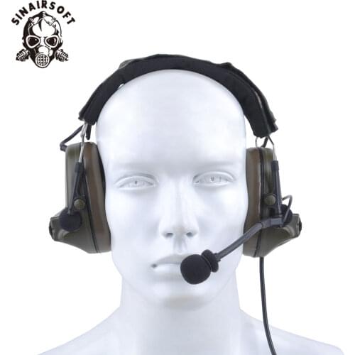 ZComtac II Combat Helmet Headset Z041 Noise Canceling Military Standard Plug Fits PASGT Headphone