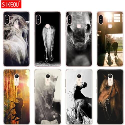 Silicone Cover phone Case for Xiaomi redmi 5 4 1 1s 2 3 3s pro PLUS redmi note 4 4X 4A 5A Sunset and horse