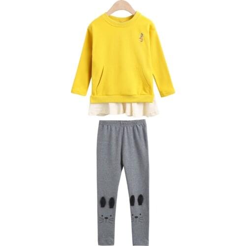 Girls Clothes Sets Autumn Spring Sweatshirt Tops + Legging Pants 2PCS Tracksuit Children Clothing Set Kid Outfit 4 8 10 12 Years