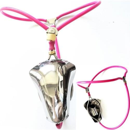 Super Invisible Male T Style Adjustable Stainless Steel Chastity Belt Device Wit Cock Cage Penis Ring Adult Bondage Bdsm Sex Toy