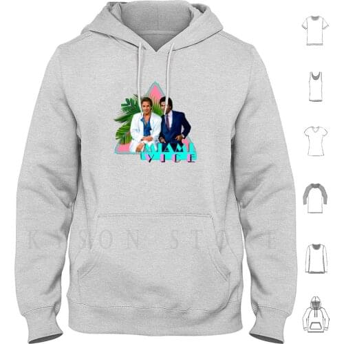 Miami Vice Hoodies Long Sleeve Miami Vice Sonny Crockett Ricardo Tubbs Philip Michael Thomas Don