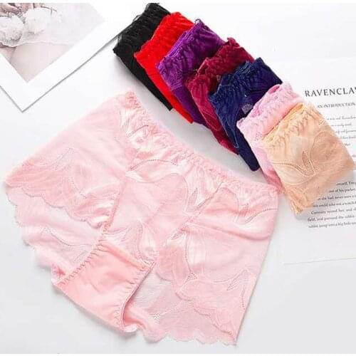 Sexy Underwear High Waist Panties Women Sheer Lace Briefs Panties Thin Hollow Out Women Breathable Sexy Lace Panties Black White