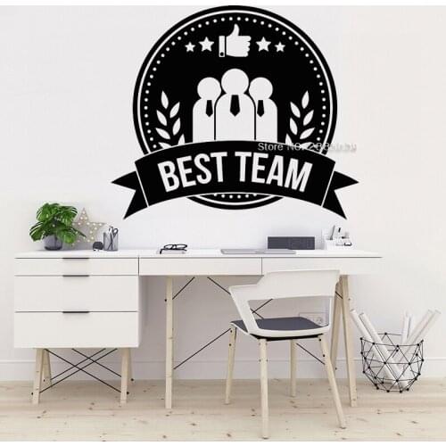 Teamwork Logo Vinyl Wall Decal Job Medal Best Team Work Office Wall Decor Stickers Mural Art Wallpapers Unique gift New LC1569