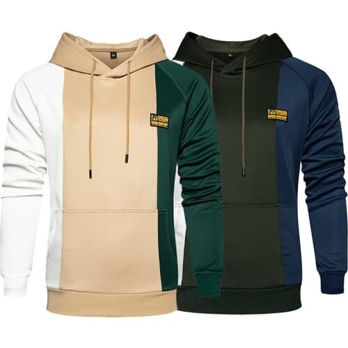 Winter outdoor Training Sweatshirt Patchwork Sport Running Hoodies Sportswear Workout Jacket CASUAL Coat Mens Gym Windbreaker