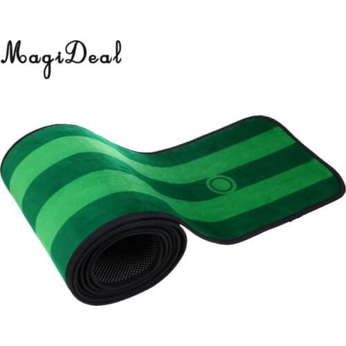 10' x 1' Non-slip Indoor Practice Golf Putting Green Mat Golf Training Aid with Putting Cup Flag and Storage Bag Training Aids